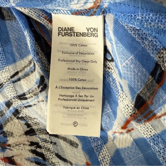 Diane Von Furstenberg Erica Blue Floral Print Maxi Dress. Size 0 - Picture 13 of 15